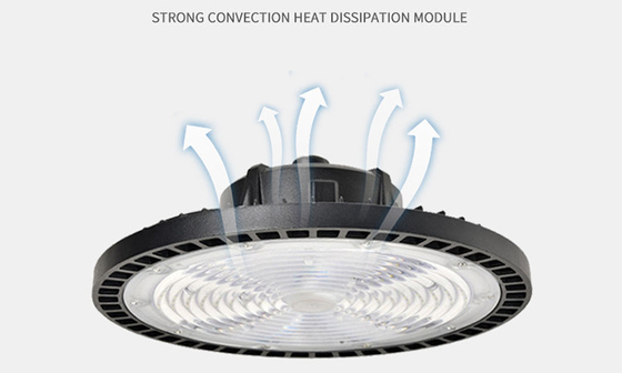 160lm/W Warehouse Workshop Industrial Factory UFO Ultrathin LED High Bay Lighting Adjustable Beam Angle