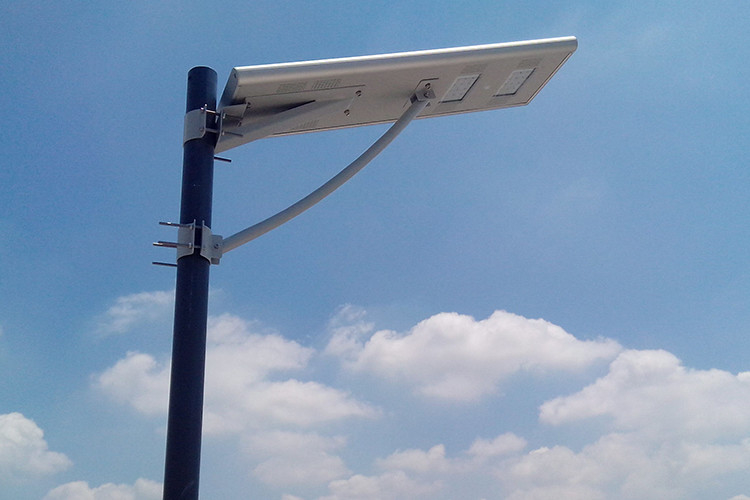Save Energy White Light Outdoor Solar Street Lamps 60W With Back Of Solar Panel